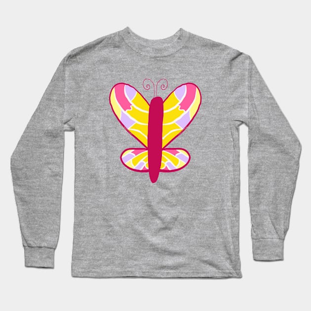 a spring butterfly Long Sleeve T-Shirt by AlienClownThings